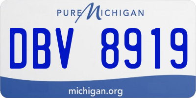MI license plate DBV8919
