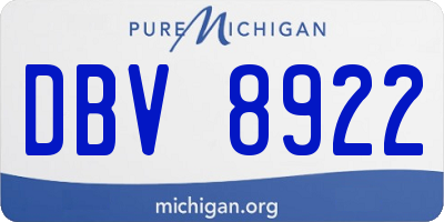 MI license plate DBV8922