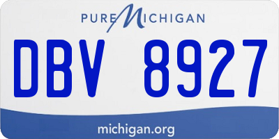 MI license plate DBV8927