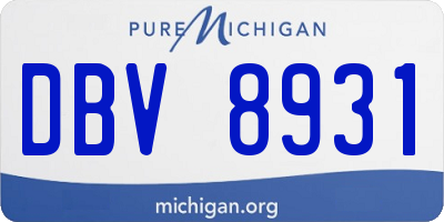 MI license plate DBV8931