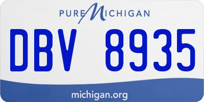 MI license plate DBV8935