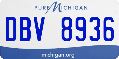 MI license plate DBV8936