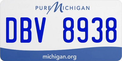 MI license plate DBV8938