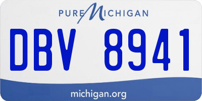 MI license plate DBV8941