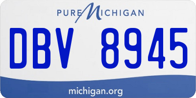 MI license plate DBV8945