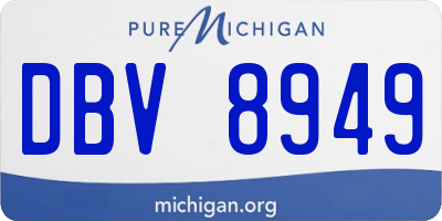 MI license plate DBV8949