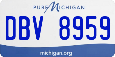 MI license plate DBV8959
