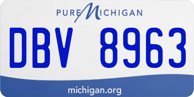 MI license plate DBV8963