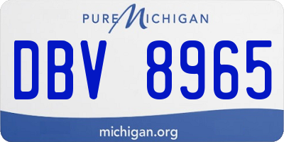MI license plate DBV8965