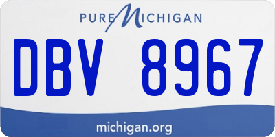 MI license plate DBV8967