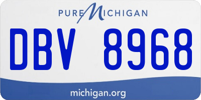 MI license plate DBV8968