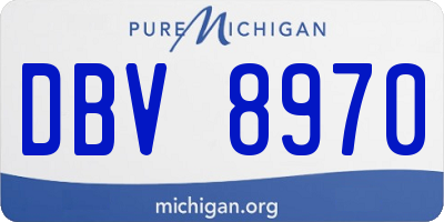 MI license plate DBV8970