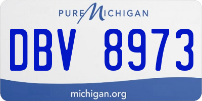 MI license plate DBV8973