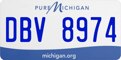 MI license plate DBV8974