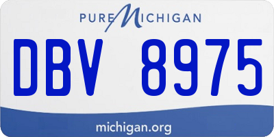 MI license plate DBV8975