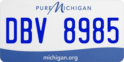 MI license plate DBV8985
