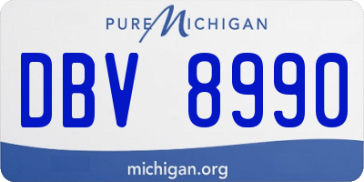 MI license plate DBV8990
