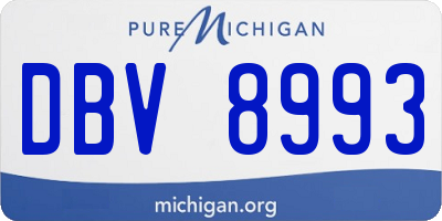 MI license plate DBV8993