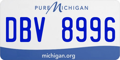 MI license plate DBV8996