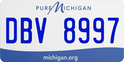 MI license plate DBV8997