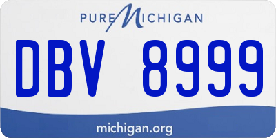 MI license plate DBV8999