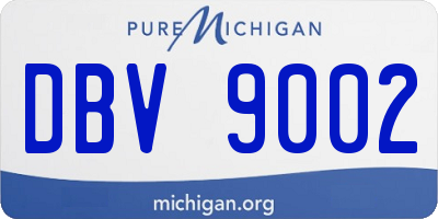 MI license plate DBV9002
