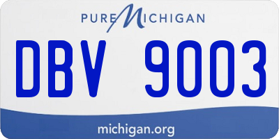 MI license plate DBV9003