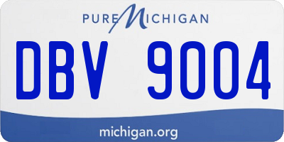 MI license plate DBV9004