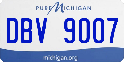 MI license plate DBV9007