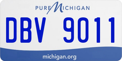 MI license plate DBV9011