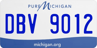 MI license plate DBV9012