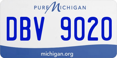 MI license plate DBV9020