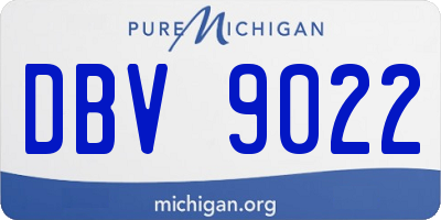 MI license plate DBV9022