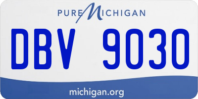 MI license plate DBV9030