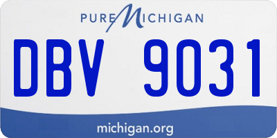 MI license plate DBV9031