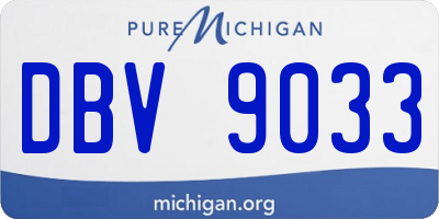 MI license plate DBV9033