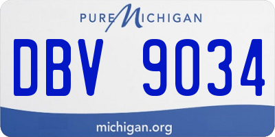 MI license plate DBV9034