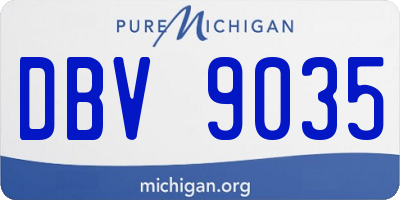 MI license plate DBV9035