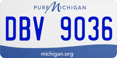 MI license plate DBV9036