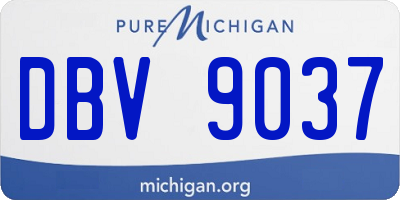 MI license plate DBV9037
