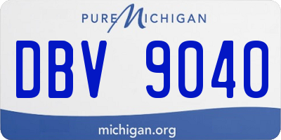 MI license plate DBV9040