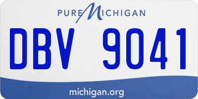 MI license plate DBV9041