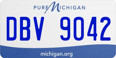MI license plate DBV9042