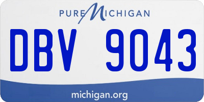 MI license plate DBV9043