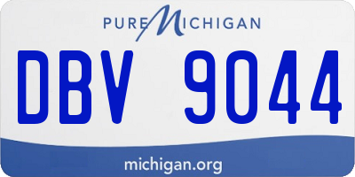 MI license plate DBV9044