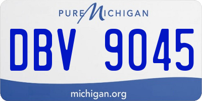 MI license plate DBV9045