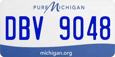 MI license plate DBV9048