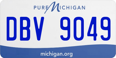 MI license plate DBV9049