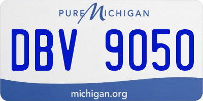 MI license plate DBV9050