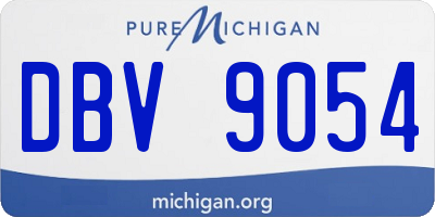 MI license plate DBV9054